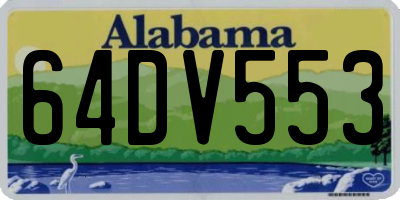AL license plate 64DV553