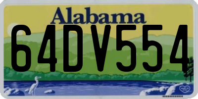AL license plate 64DV554