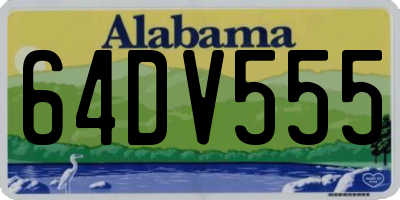 AL license plate 64DV555