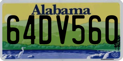 AL license plate 64DV560