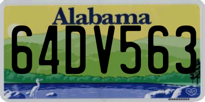 AL license plate 64DV563