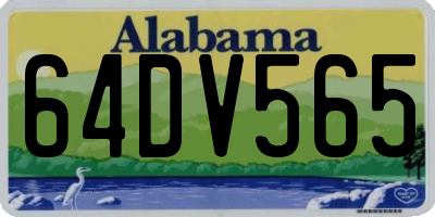 AL license plate 64DV565