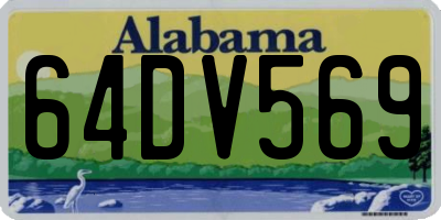 AL license plate 64DV569
