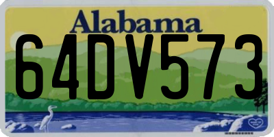 AL license plate 64DV573