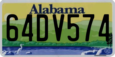 AL license plate 64DV574