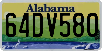 AL license plate 64DV580
