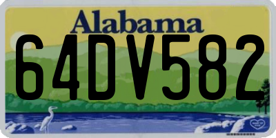 AL license plate 64DV582