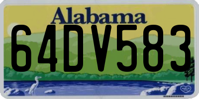 AL license plate 64DV583