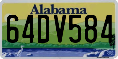 AL license plate 64DV584