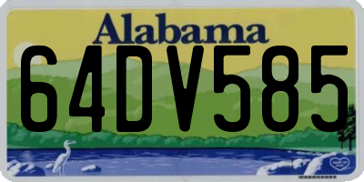 AL license plate 64DV585