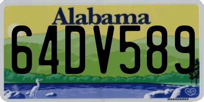 AL license plate 64DV589