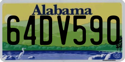 AL license plate 64DV590