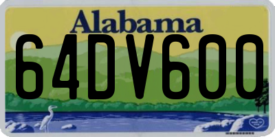 AL license plate 64DV600