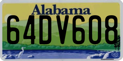 AL license plate 64DV608
