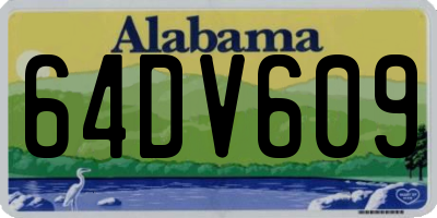 AL license plate 64DV609