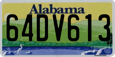 AL license plate 64DV613