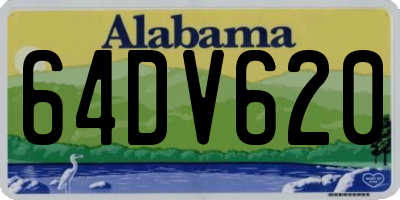 AL license plate 64DV620