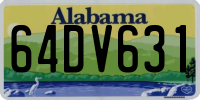 AL license plate 64DV631