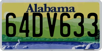 AL license plate 64DV633