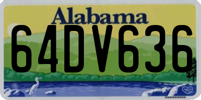 AL license plate 64DV636