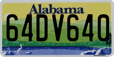 AL license plate 64DV640