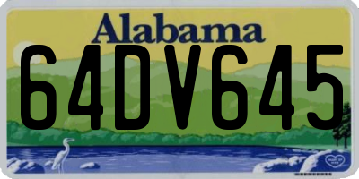 AL license plate 64DV645