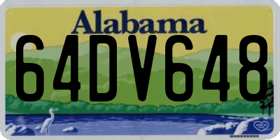 AL license plate 64DV648