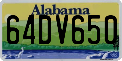 AL license plate 64DV650