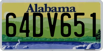 AL license plate 64DV651
