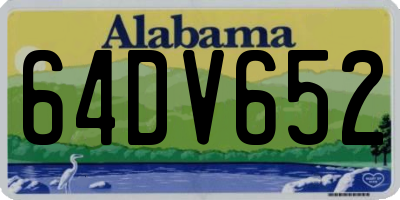AL license plate 64DV652