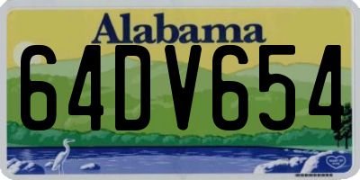 AL license plate 64DV654