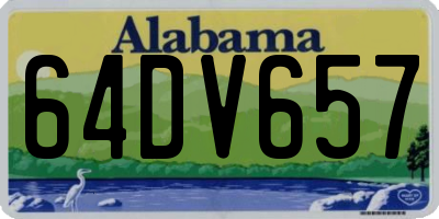 AL license plate 64DV657