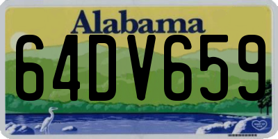 AL license plate 64DV659