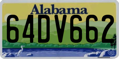 AL license plate 64DV662