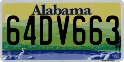 AL license plate 64DV663