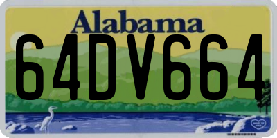 AL license plate 64DV664