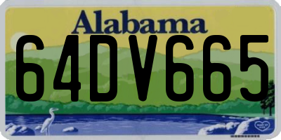 AL license plate 64DV665