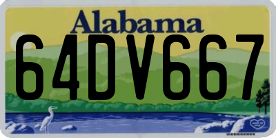 AL license plate 64DV667