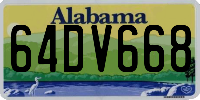 AL license plate 64DV668