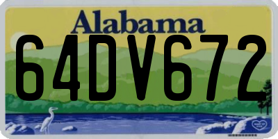 AL license plate 64DV672