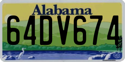 AL license plate 64DV674