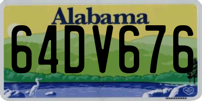 AL license plate 64DV676
