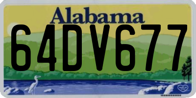 AL license plate 64DV677
