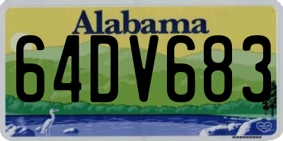 AL license plate 64DV683