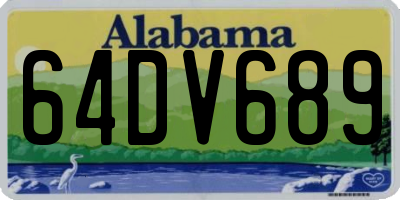 AL license plate 64DV689