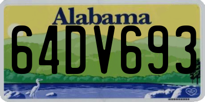 AL license plate 64DV693