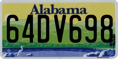 AL license plate 64DV698