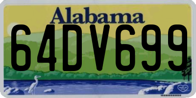 AL license plate 64DV699