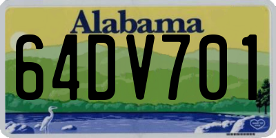 AL license plate 64DV701