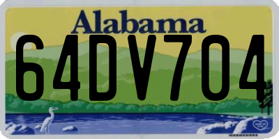 AL license plate 64DV704